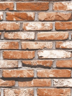 วอลเปเปอร์ลายอิฐหน้ากว้างสีส้มปนขาว