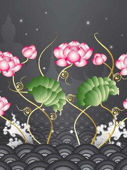 วอลเปเปอร์สั่งพิมพ์ภาพดอกบัว