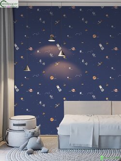 วอลเปเปอร์หน้ากว้าง 1 เมตร ลายกาแล็คซี่ อวกาศ