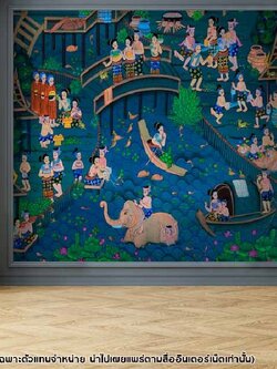 วอลเปเปอร์ลายประเพณีไทย P-THD-10-A