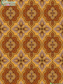 วอลเปเปอร์ลายหลุยส์สีส้มทอง