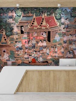 วอลเปเปอร์ลายประเพณีไทย P-THD-12-D