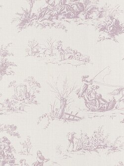 วอลเปเปอร์ติดผนังลายรูปคนสัตว์สีชมพู