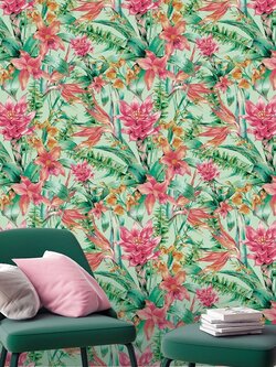 วอลเปเปอร์ลายดอกไม้ ใบไม้