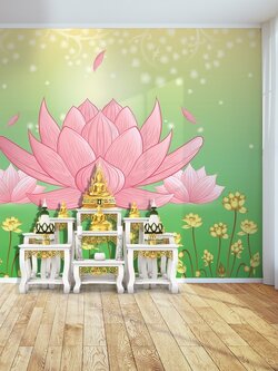 วอลเปเปอร์สั่งพิมพ์ภาพดอกบัว