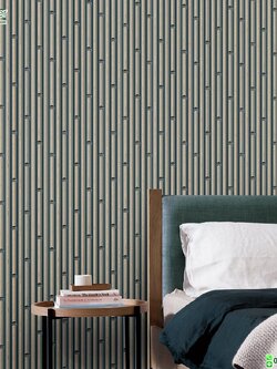 วอลเปเปอร์ลายไม้ร่วมสมัยสีดำเทา