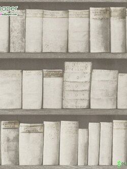 วอลเปเปอร์ติดผนัง หนังสือเก่าน้ำตาลครีม