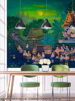 วอลเปเปอร์ลายลอยกระทง P-THD-7-A
