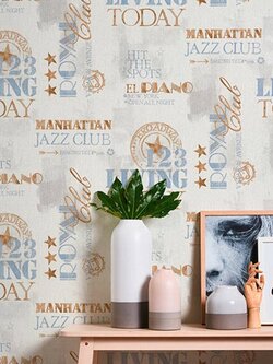 วอลเปเปอร์ติดผนังลายตัวอักษร