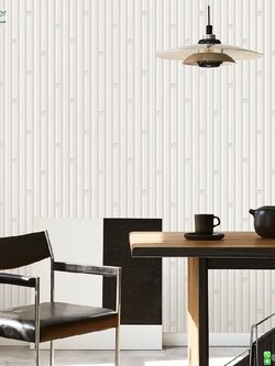 วอลเปเปอร์ลายไม้ร่วมสมัยสีเทาอ่อน