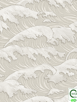 วอลเปเปอร์ลายคลื่น สีเทา No.SV1001-1