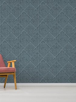 วอลเปเปอร์ลายลายกราฟฟิคสีน้ำเงิน