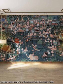 วอลเปเปอร์ลายประเพณีไทย P-THD-9-D