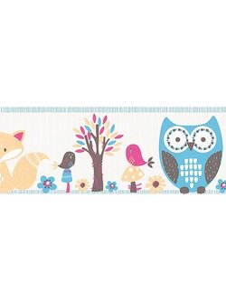 บอร์เดอร์ วอลเปเปอร์ลายนกฮูก