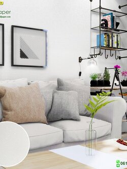 วอลเปเปอร์ติดผนัง มินิมอล ลายพื้นสีเทาขาว