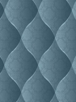 วอลเปเปอร์หนังบุลายหลุยส์สีฟ้าเข้ม