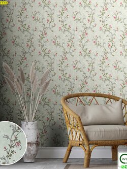 วอลเปเปอร์ลายดอกไม้วินเทจ No.RC350504