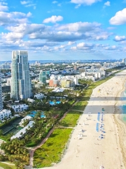 ภาพวิวสั่งพิมพ์ภาพชายหาดไมอามี่