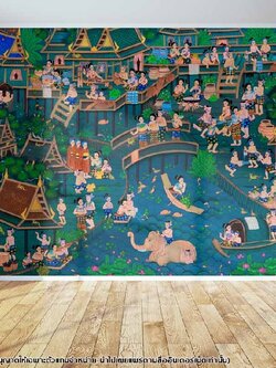 วอลเปเปอร์ลายประเพณีไทย P-THD-9-A