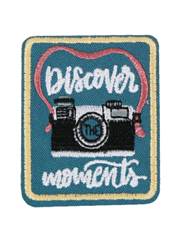 ตัวรีดติดเสื้อกล้องถ่ายรูปในกรอบ