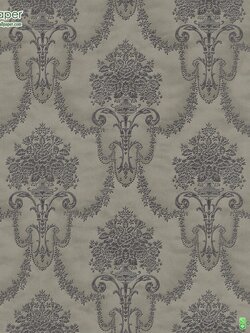 วอลเปเปอร์ติดผนังลายหลุยส์โคมไฟสีเทาหม่น