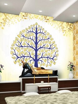 ลายต้นโพธิ์สีน้ำเงิน