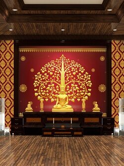 ต้นโพธิ์สีแดงทอง