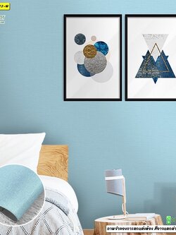 วอลเปเปอร์ลายเรียบสีฟ้า