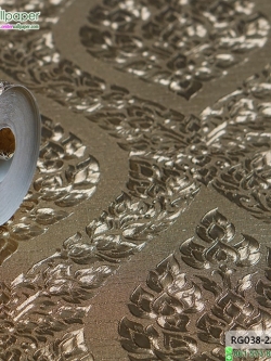 wallpaper ลายไทย ลายพุ่มข้าวบิณฑ์ สีทอง