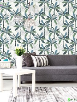 วอลเปเปอร์ลายใบไม้ Tropical หน้ากว้าง 1 เมตร