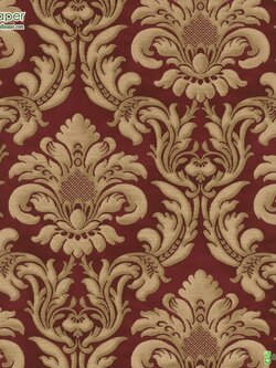 วอลเปเปอร์ลายหลุยส์คลาสสิคสีทองพื้นแดง