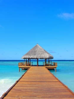 วอลเปเปอร์ภาพวิวสั่งพิมพ์ภาพเกาะมัลดีฟส์