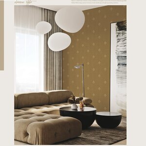 วอลเปเปอร์ติดผนังหน้ากว้าง 1 เมตร ลายหลุยส์ สีน้ำตาล