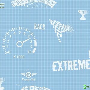 วอลเปเปอร์หน้ากว้าง 1 เมตร ลายเครื่องหมายแข่งรถ