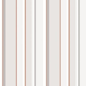 วอลเปเปอร์ติดผนังลายทางสีเทา สลับสีพิ้งโกล์