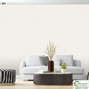 วอลเปเปอร์บ้าน ลายเรียบหรูสีครีม No.9818-2