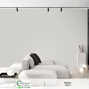 วอลเปเปอร์ลายเรียบสีเทา No.74043-1