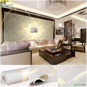 วอลเปเปอร์ติดผนังลายกราฟฟิกสีเงิน