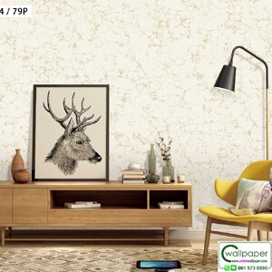 วอลเปเปอร์ห้องนั่งเล่น ลายหินอ่อน สีน้ำตาล