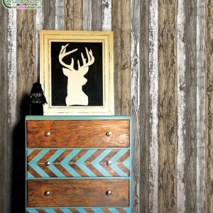 วอลเปเปอร์ติดผนังลายไม้ ระแนงสีเหลือง,เทา