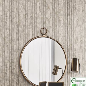 วอลเปเปอร์ลายระแนงหินอ่อน สีเทาเข้มแทรกสีทอง