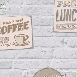 วอลเปเปอร์ลายอิฐขาวเพ้นลายอักษร