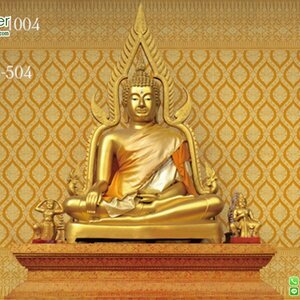 วอลเปเปอร์ลายไทยราคาถูกลายดอกไม้ลายไทยพื้นทอง