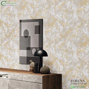 วอลเปเปอร์เกาหลีหน้ากว้างลายหินอ่อน ล๊อฟ สีน้ำตาลทอง