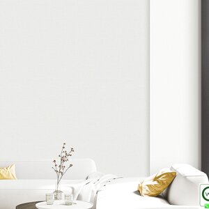 วอลเปเปอร์ห้องนั่งเล่นสีพื้นเทาอ่อนสว่าง No.25083-6