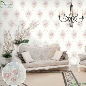วอลเปเปอร์ติดผนังลายดอกกุหลาบ