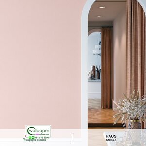 วอลเปเปอร์หน้ากว้างสีชมพูอ่อน No.61054-8