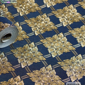 wallpaper ลายไทย ตราประจำยาม สีน้ำเงิน-ทอง