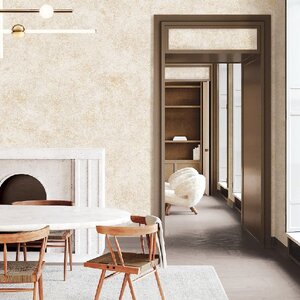 วอลเปเปอร์ลายปูนเปลือยคอนกรีต สีน้ำตาลปนทอง