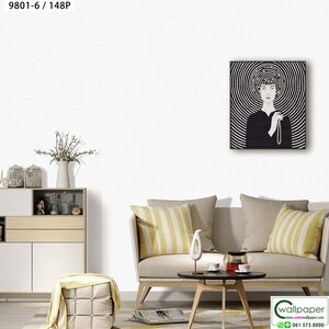 วอลเปเปอร์บ้านสีขาว No.9801-6